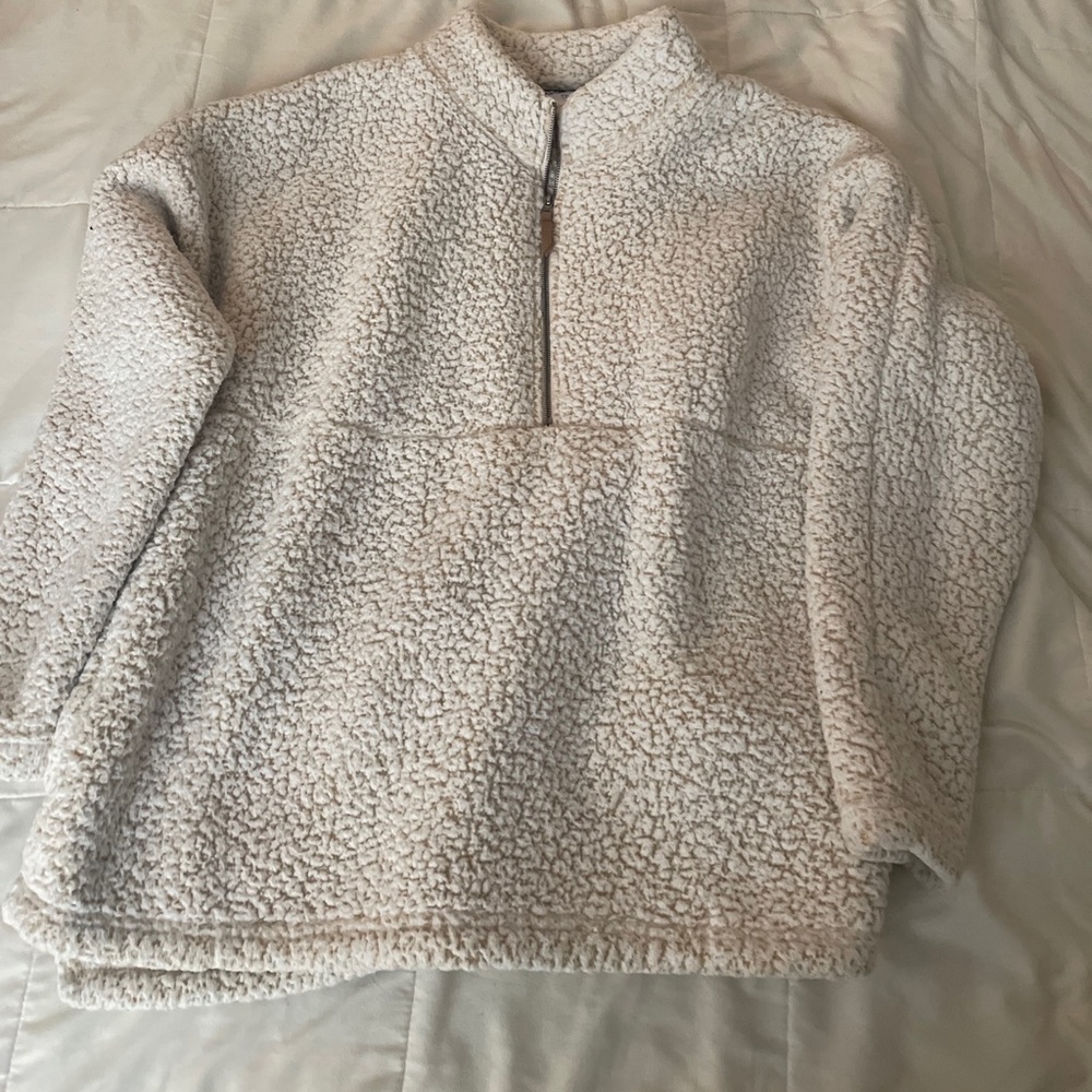 Time And True XL 16-18 Fluffy Off-White Thick Jacket 1x Plus Woman’s Sherpa